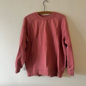 Lululemon Perfectly Oversized Crew Crewneck Sweatshirt Brier Rose Pink 2/4